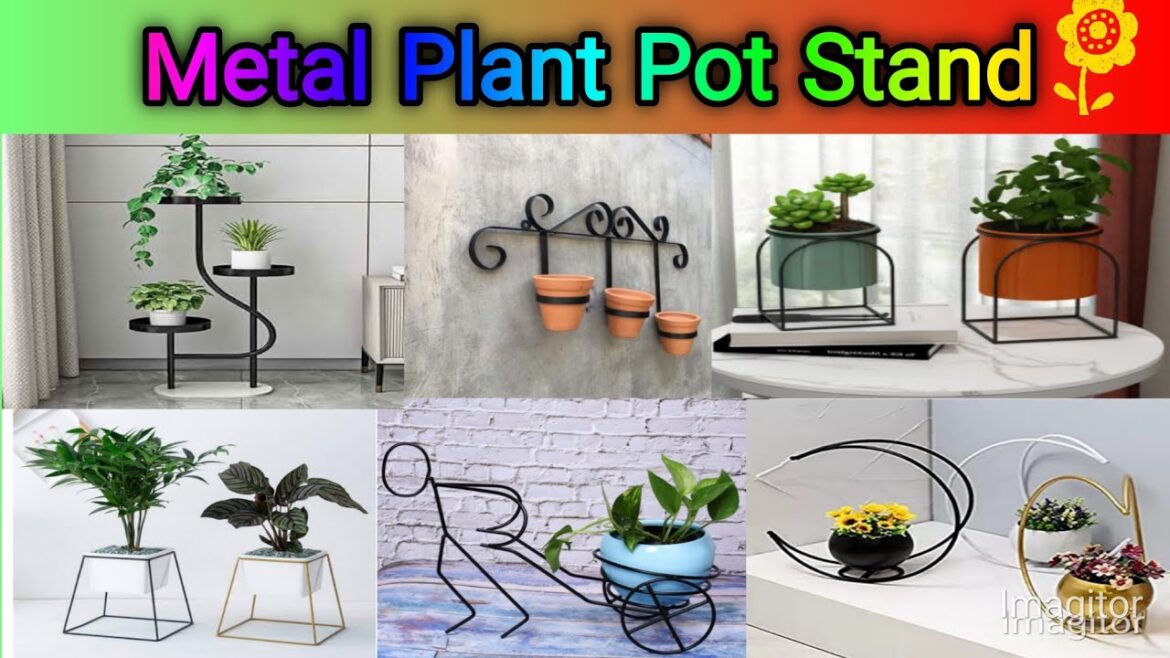 Metal plant holder | flower pot stand design #arasha @arasha6451 Metal plant holder | flower pot stand design #arasha @arasha6451