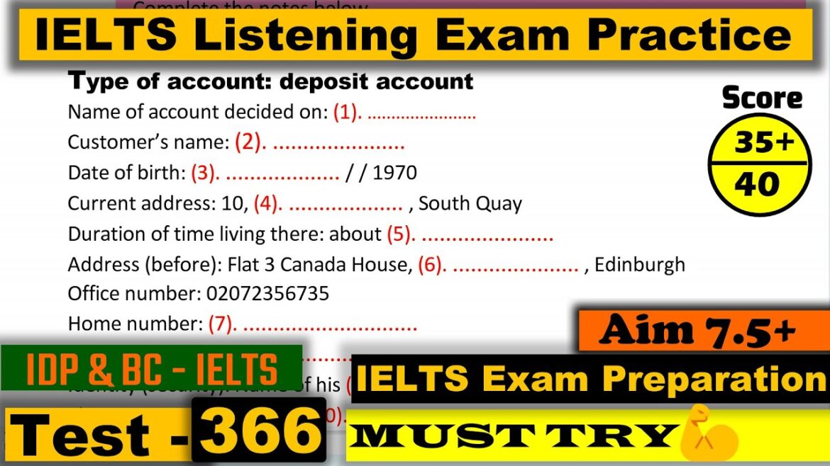 IELTS Listening Practice Test 2023 with Answers [Real Exam - 366 ]