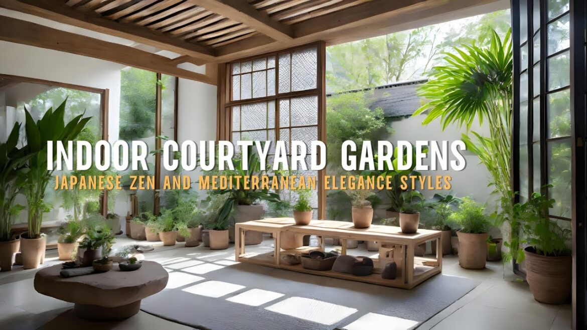 Astonishing Symphony of Japanese Zen and Mediterranean Elegance in Indoor Courtyard Gardens Astonishing Symphony of Japanese Zen and Mediterranean Elegance in Indoor Courtyard Gardens