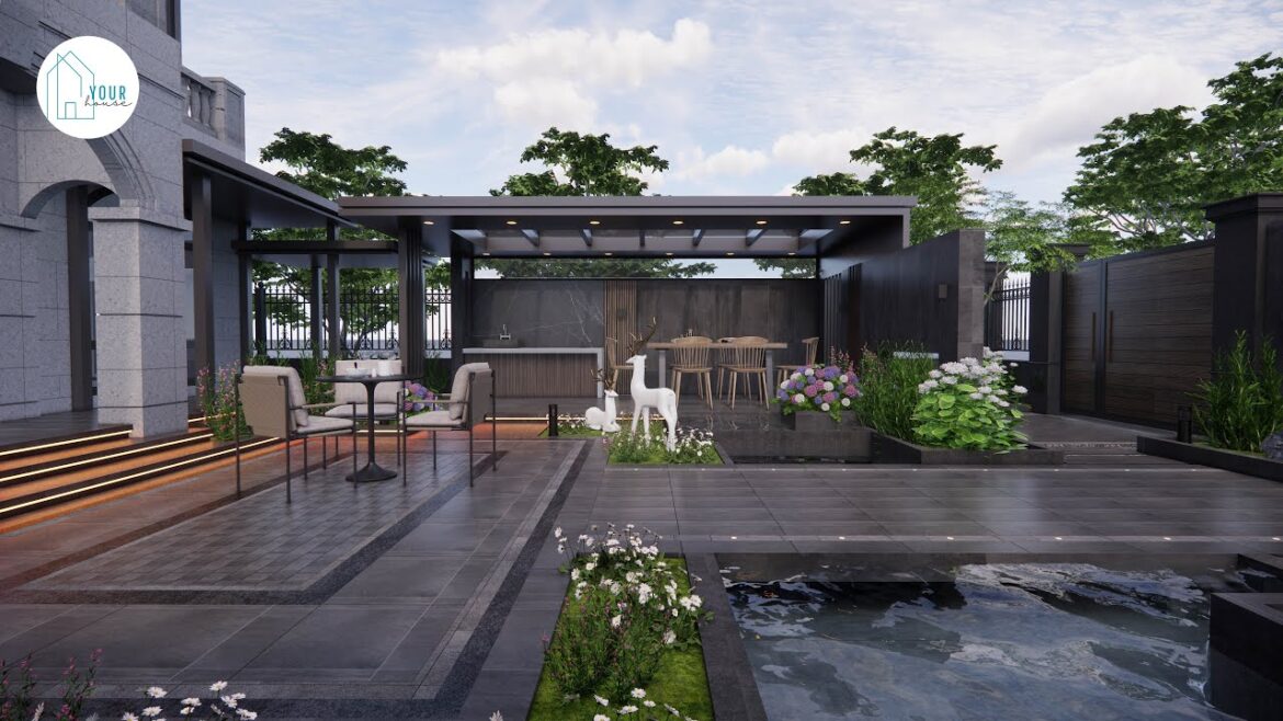 Modern garden design ideas | Size 10x12m