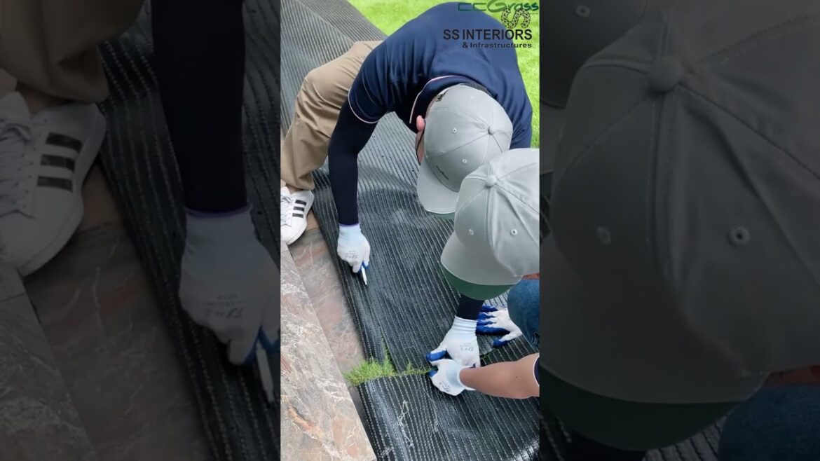 Artificial Grass #shorts #artificialgrass #artificialgrassinstallation #ssinteriors