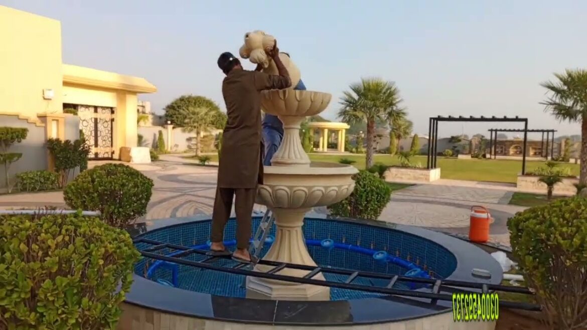 8 kanal farm house Landscape design and Fountain work in  Kharian Project Before and After complete 8 kanal farm house Landscape design and Fountain work in  Kharian Project Before and After complete