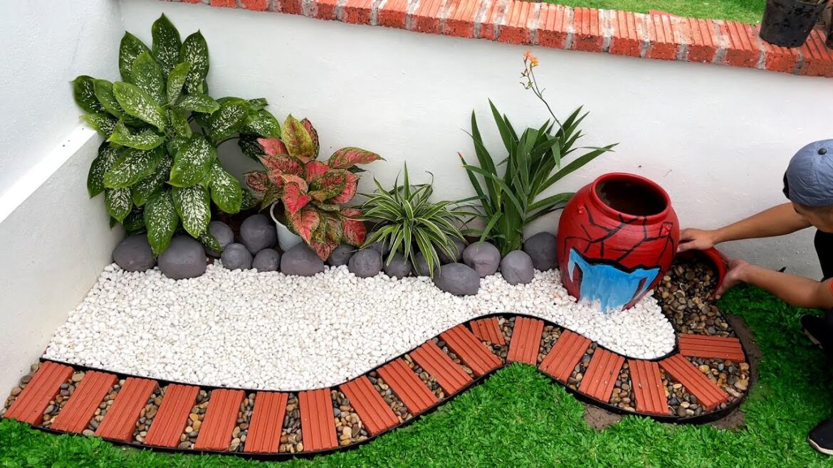 DIY π- GARDEN IDEAS – A great idea for a corner garden that anyone can do DIY π- GARDEN IDEAS - A great idea for a corner garden that anyone can do