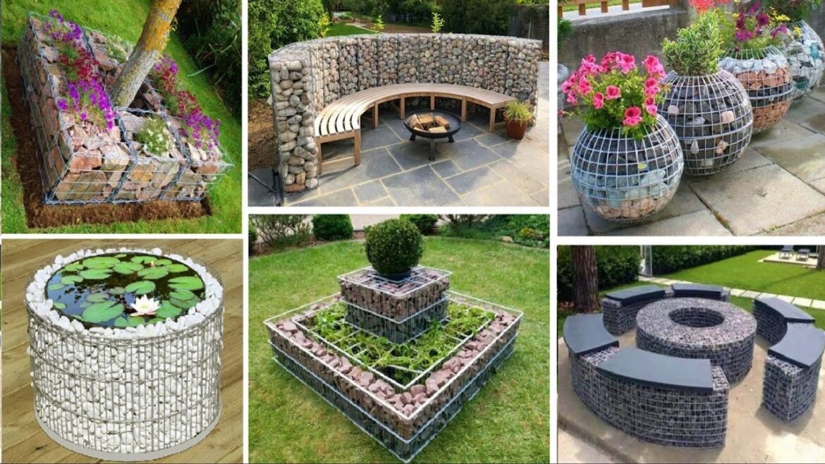 54 Brilliant Gabion Plant Stand Design Ideas for the Garden | GARDEN IDEAS