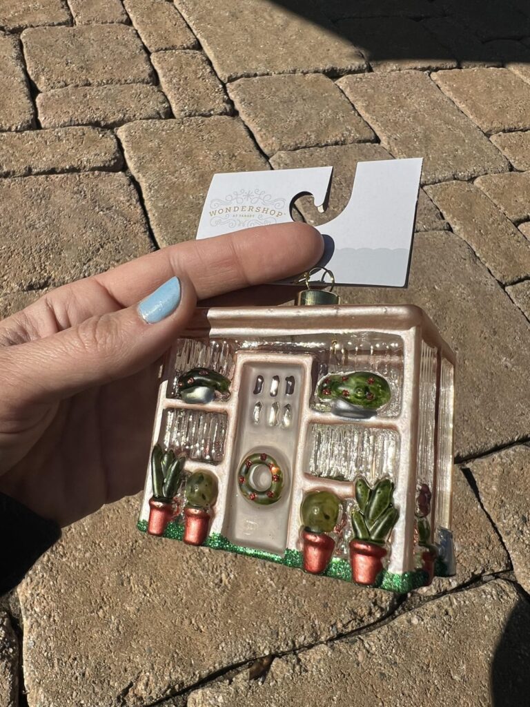 YES to the greenhouse ornament from Target