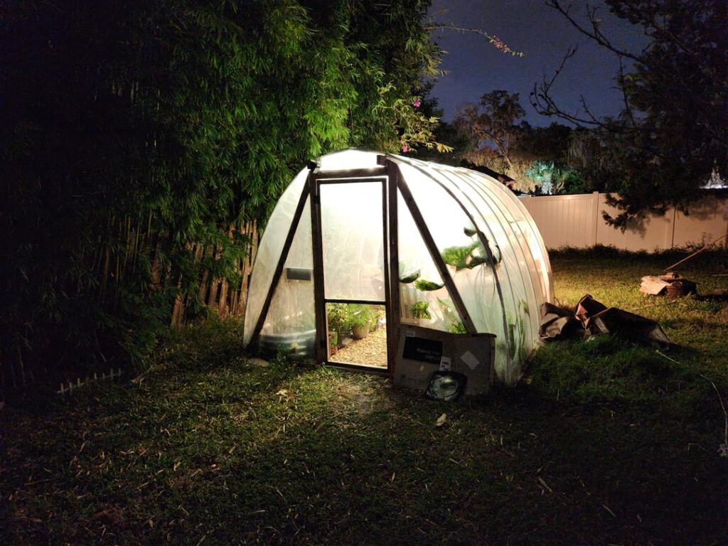 My upcycled greenhouse/aviary