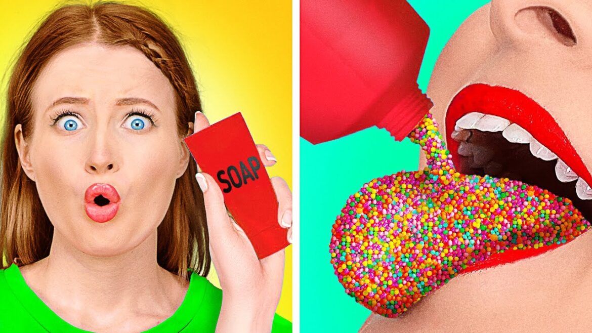 FUN WAYS TO SNEAK CANDIES || Edible School Supplies & Sneaky Food Tricks by 123 GO! GLOBAL