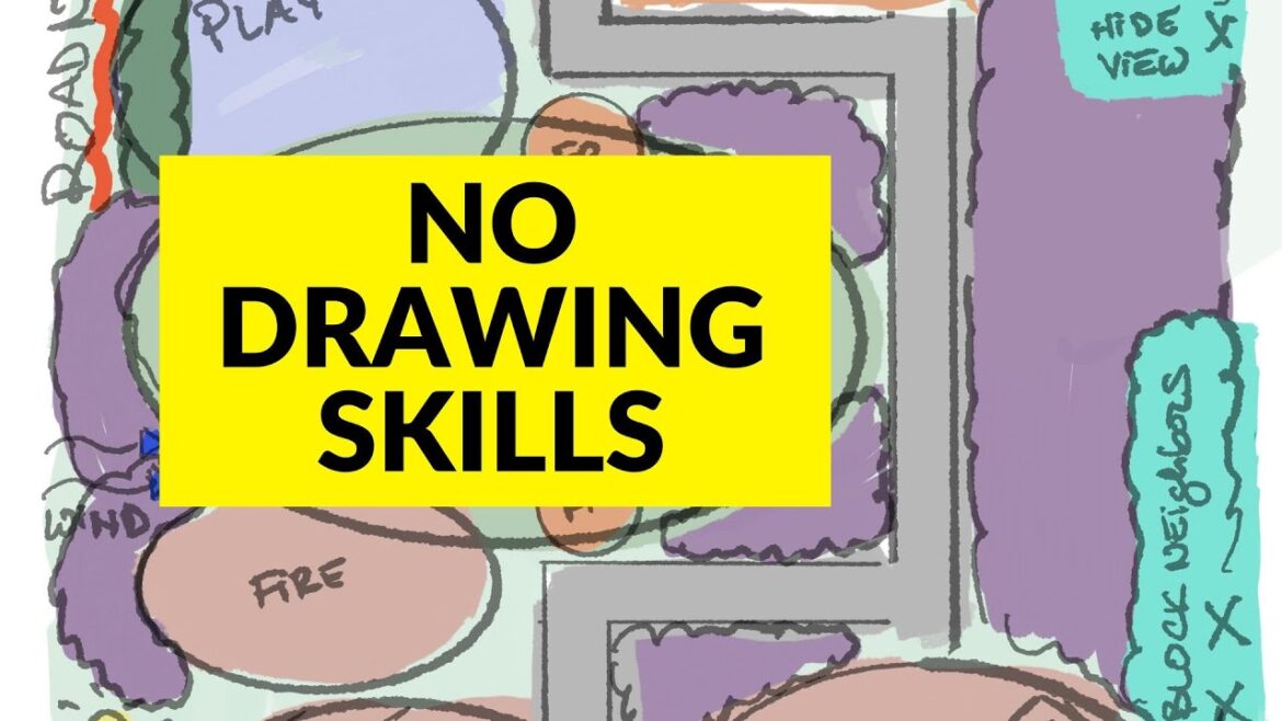 How to Create a Landscape Layout (real narrow garden example)