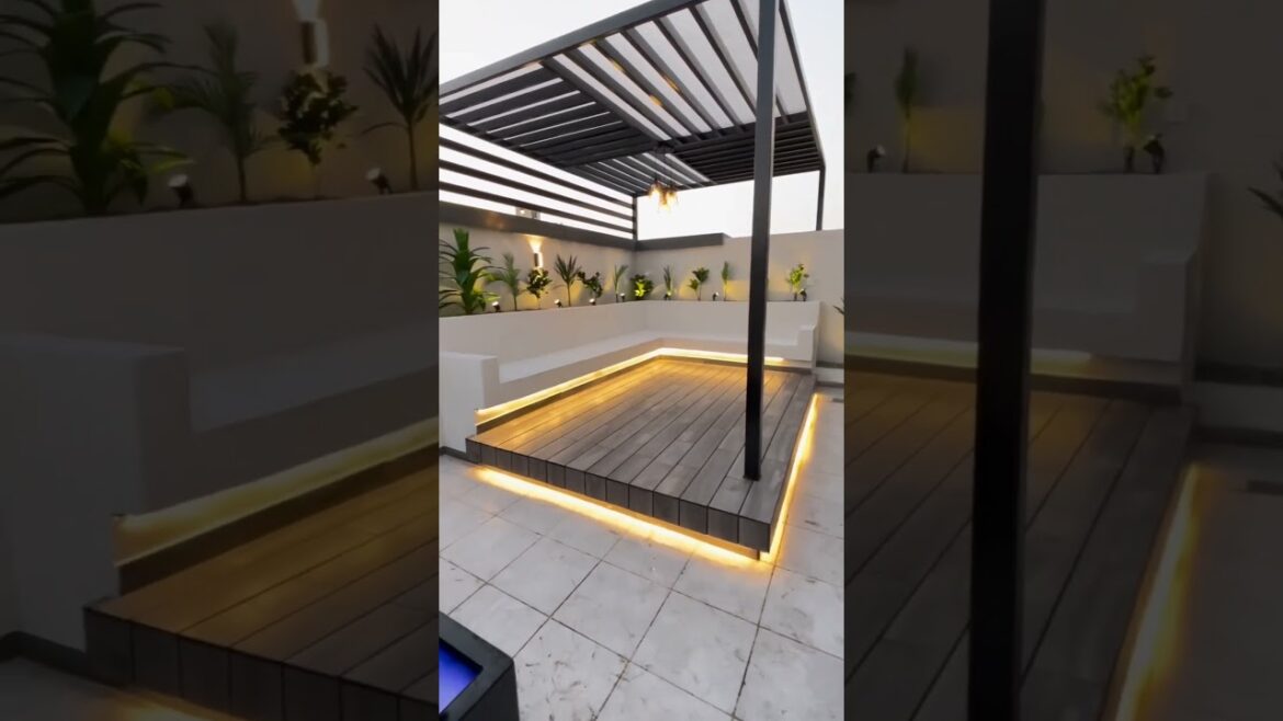 Roof top garden design #rooftop #roofdesigns #garden #viral #homedecor #interiordesign #design