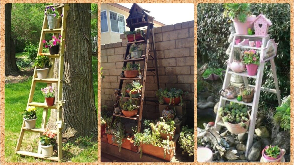 Gorgeous Garden Plant Pot Ladder Ideas – escalera para macetas Gorgeous Garden Plant Pot Ladder Ideas - escalera para macetas