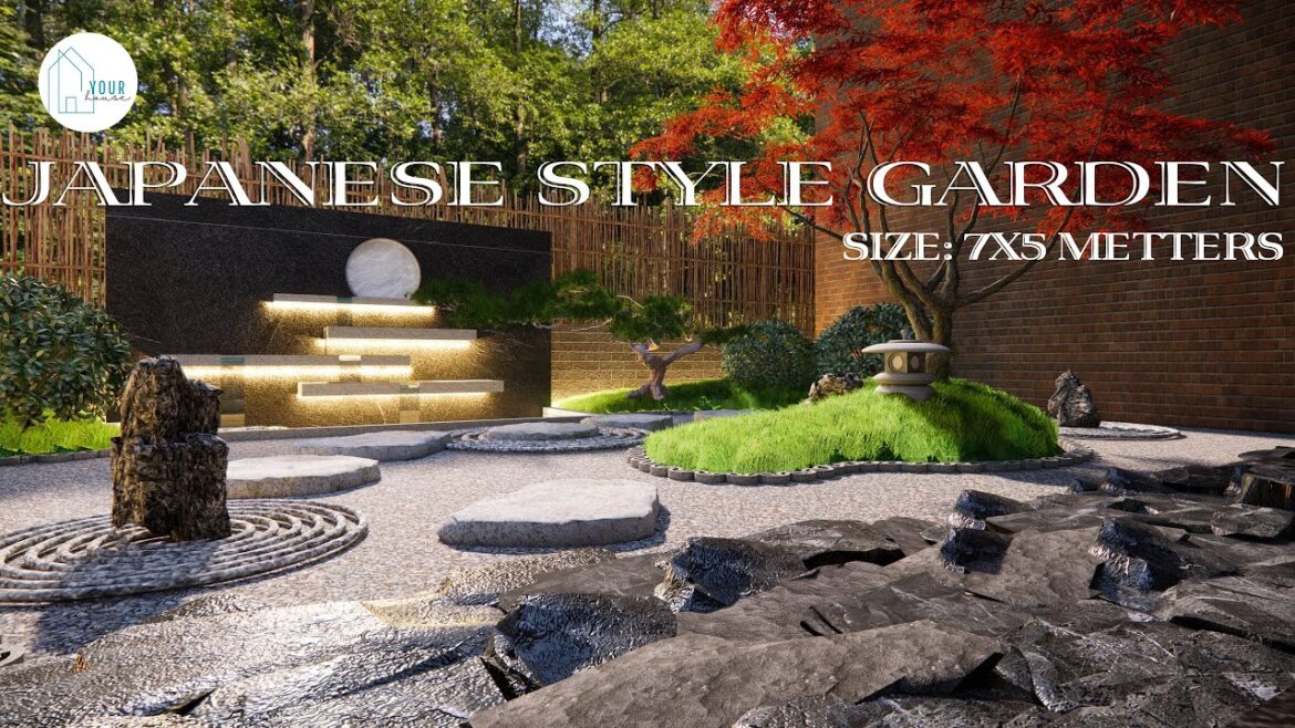 Garden design in traditional Japanese style | Zen garden #3