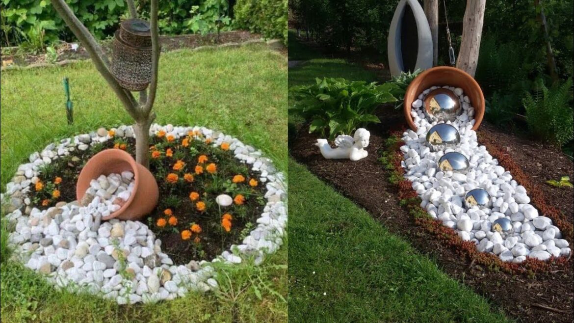 So Gorgeous Small Garden River Rock landscaping Design Ideas 2024 For Home Backyard/ Front Yard