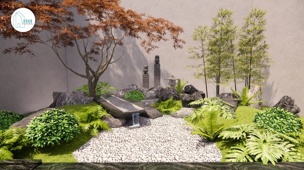 Garden design in traditional Japanese style | Zen garden #1 Garden design in traditional Japanese style | Zen garden #1
