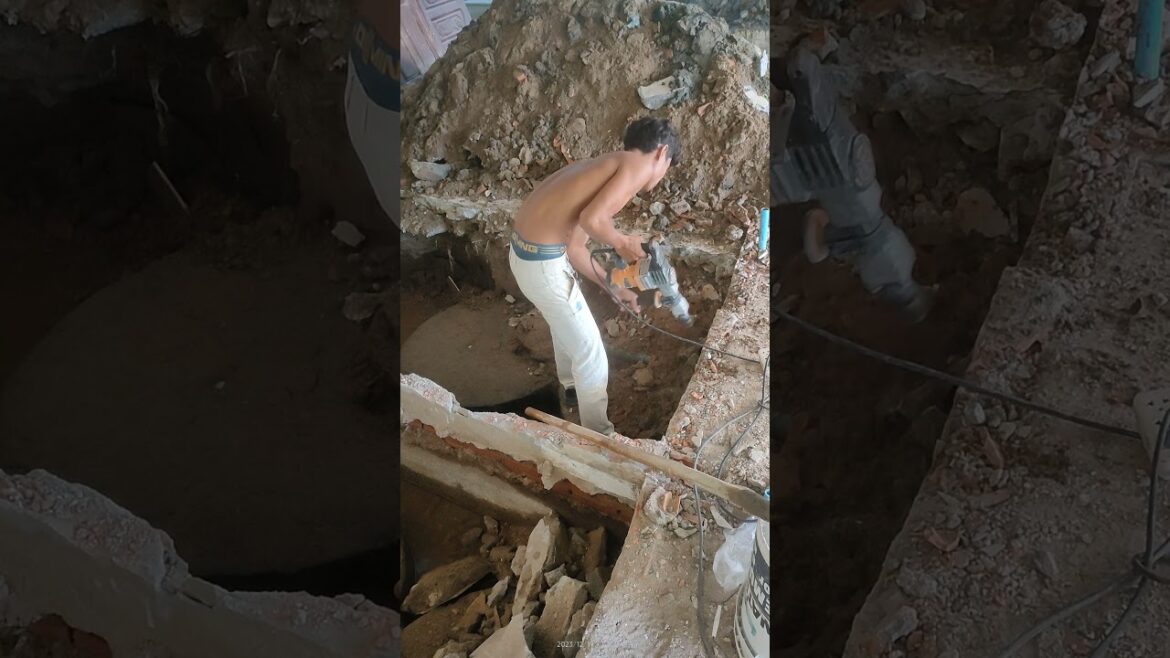 Excavation work on the basement of building for add some more pile #04