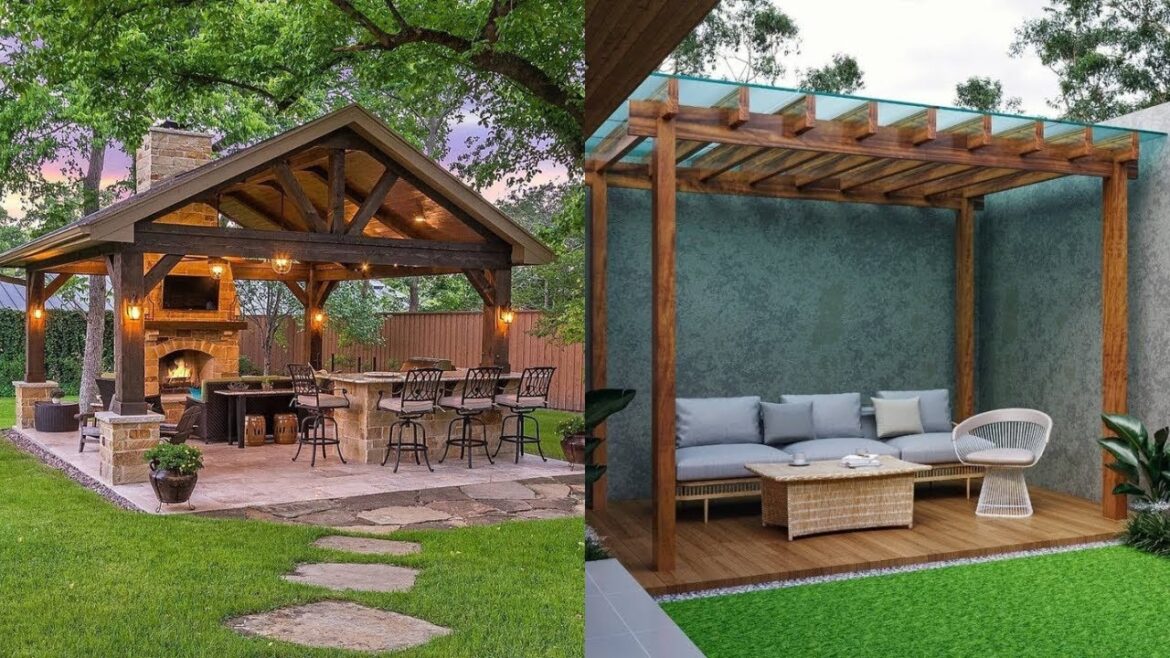 BACKYARD PATIO DESIGN IDEAS| LATEST GAZEBO DESIGN IDEAS 2022| #interiorideas #interiordesign #patio
