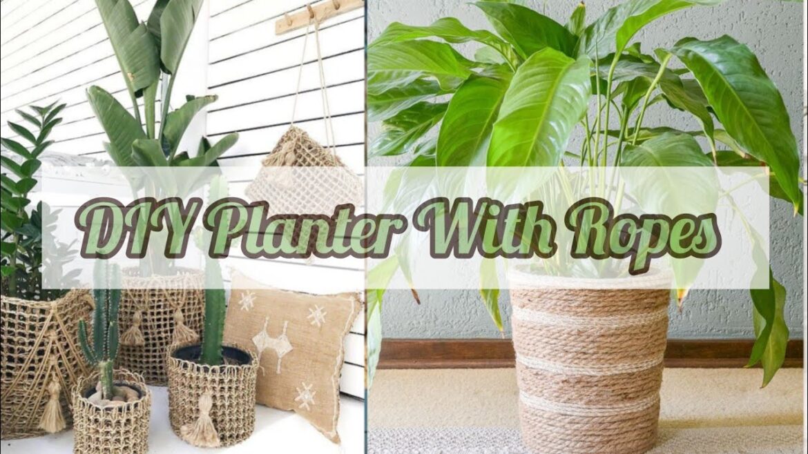 DIY Planter Baskets With Rope Ideas | Handmade Port BY Ropes | Inspiring Garden Ideas.