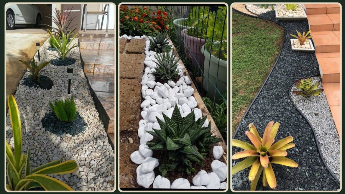 Latest Modern Garden Landscaping Ideas 2024|Rock Landscaping Ideas For Home Backyard / Front Yard