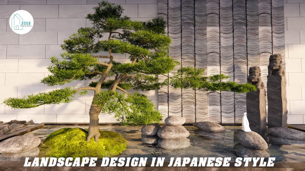 Garden design in traditional Japanese style | Zen garden #6