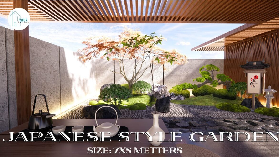 Garden design in traditional Japanese style | Zen garden #4