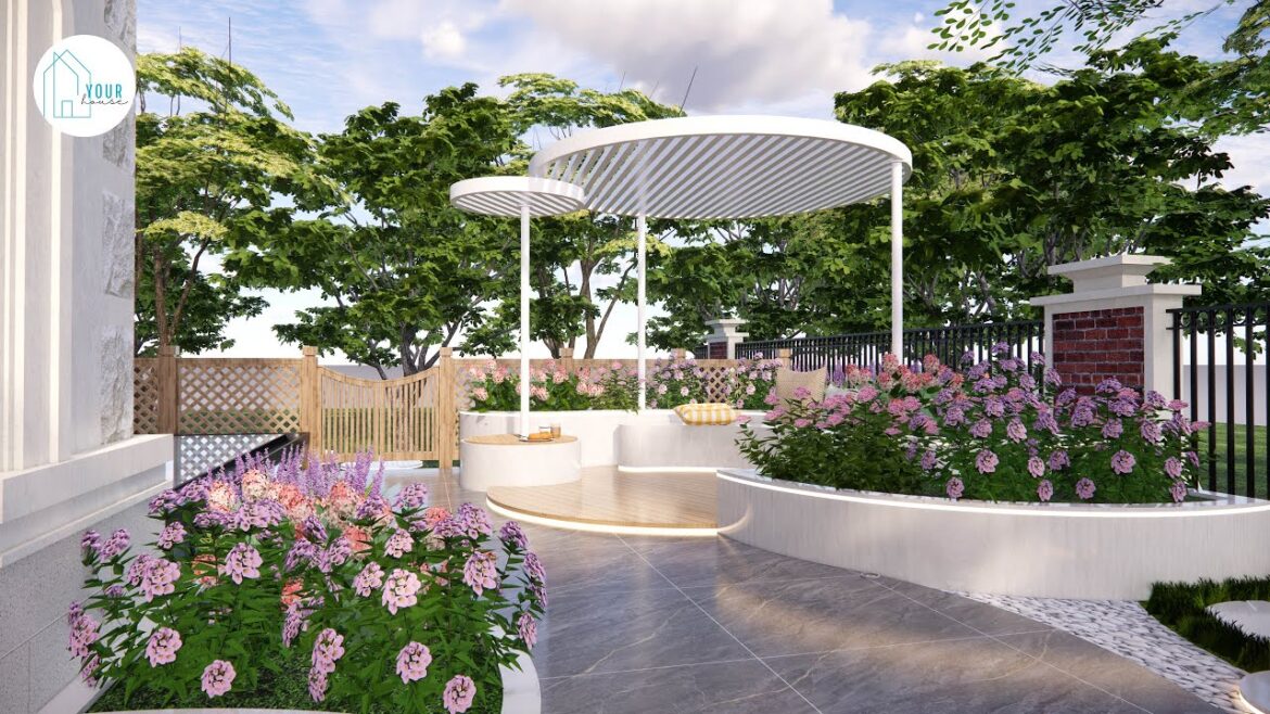 Backyard landscape design | Flower garden Backyard landscape design | Flower garden