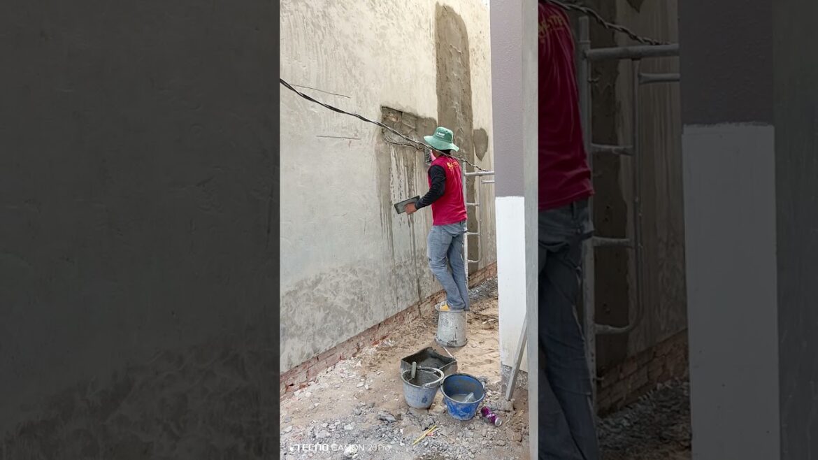 Plastering to repair french wall #04 #architect #concrete #architecturedesign #constuction #building Plastering to repair french wall #04 #architect #concrete #architecturedesign #constuction #building