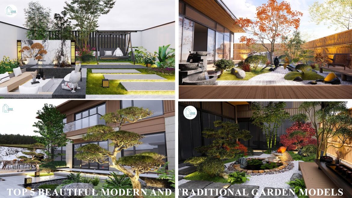 Top 5 beautiful modern and traditional garden models | Garden design ideas
