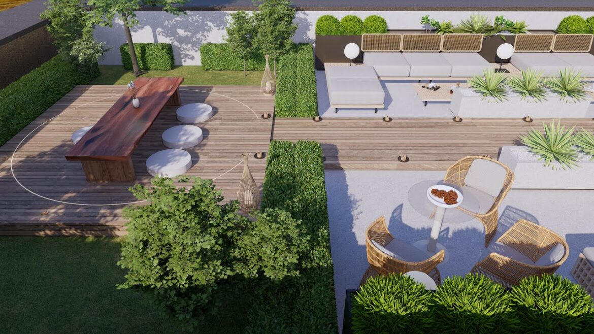 Garden design ideas | Modern garden fully equipped