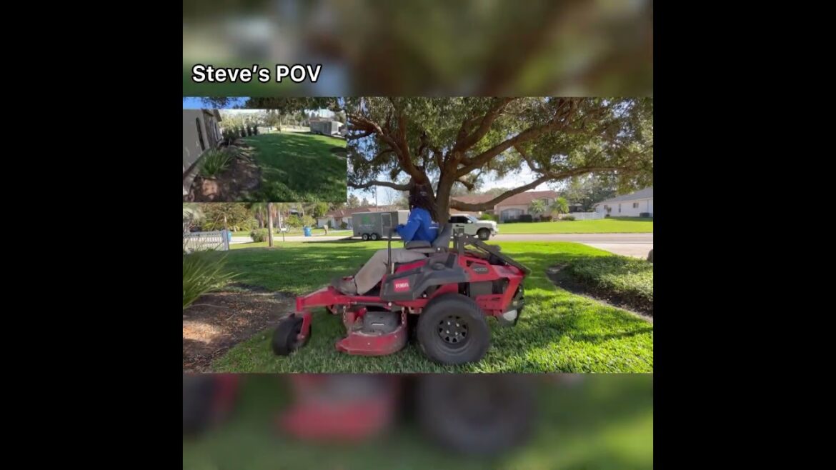 Mowing The Front Yard Of A Customer w Steve’s POV | Steve And Steven’s Lawn Care