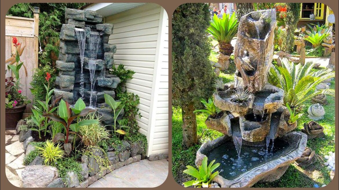 Garden Waterfall Landscaping Ideas 2024|Rock Landscaping Ideas For Home Backyard / Front Yard