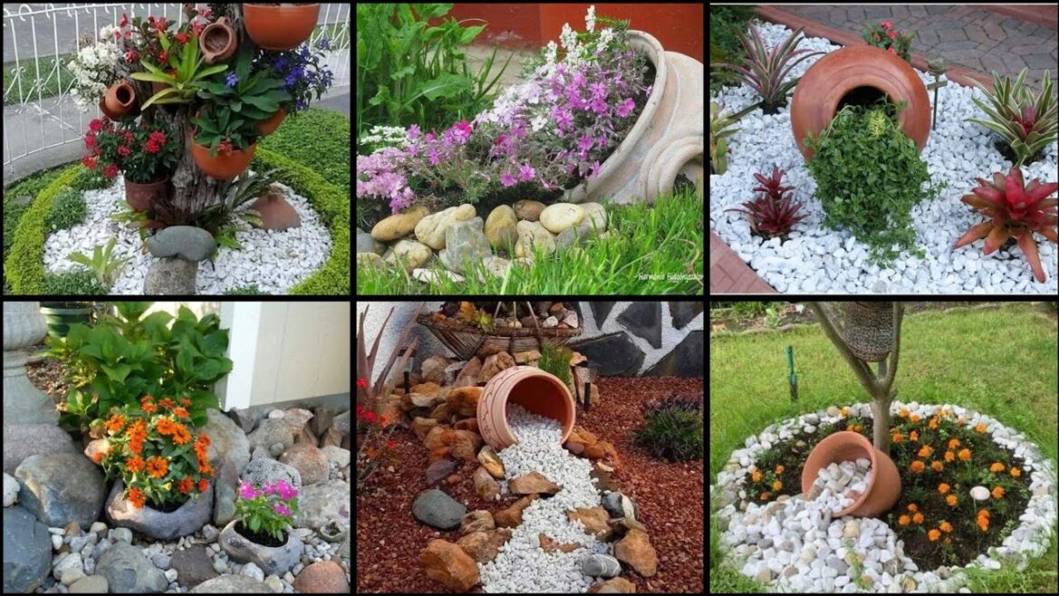 Rock Garden Ideas For Front Yard ||River Rock Garden Ideas || Rock Garden Landscaping Ideas