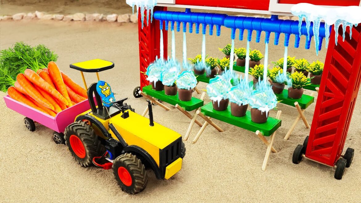 Diy tractor making mini Sky Garden | diy mini Portable Watering Trellis supply for Garden | HP Mini
