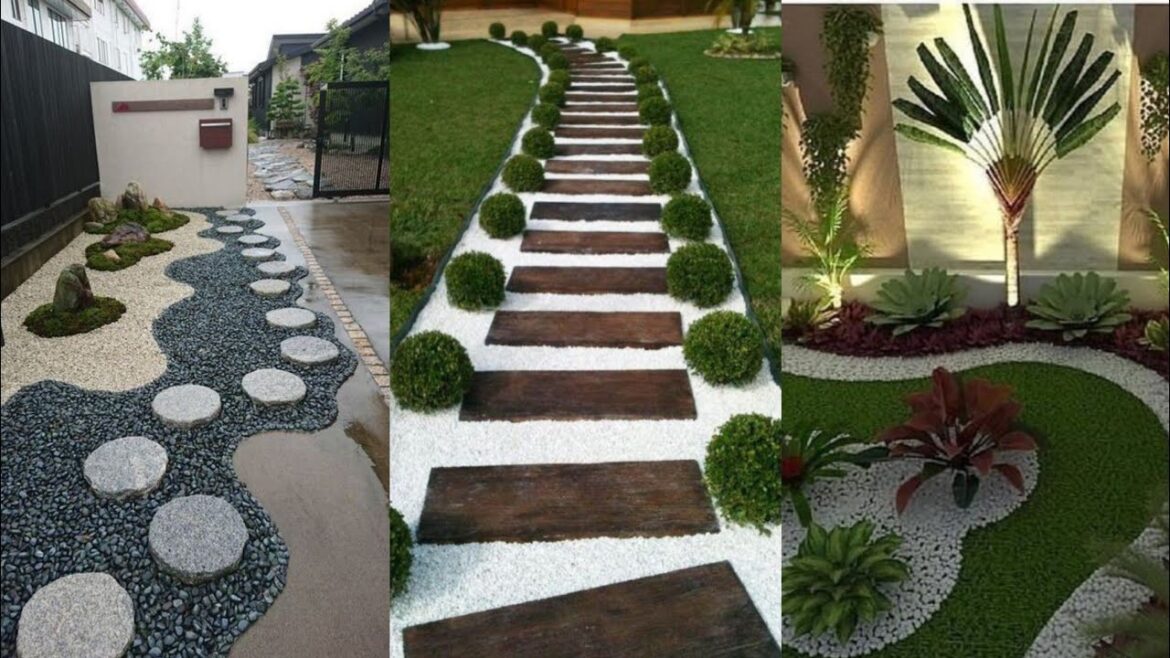 Luxury Home Garden Landscaping Ideas 2024|Rock Landscaping Ideas For Home Backyard / Front Yard