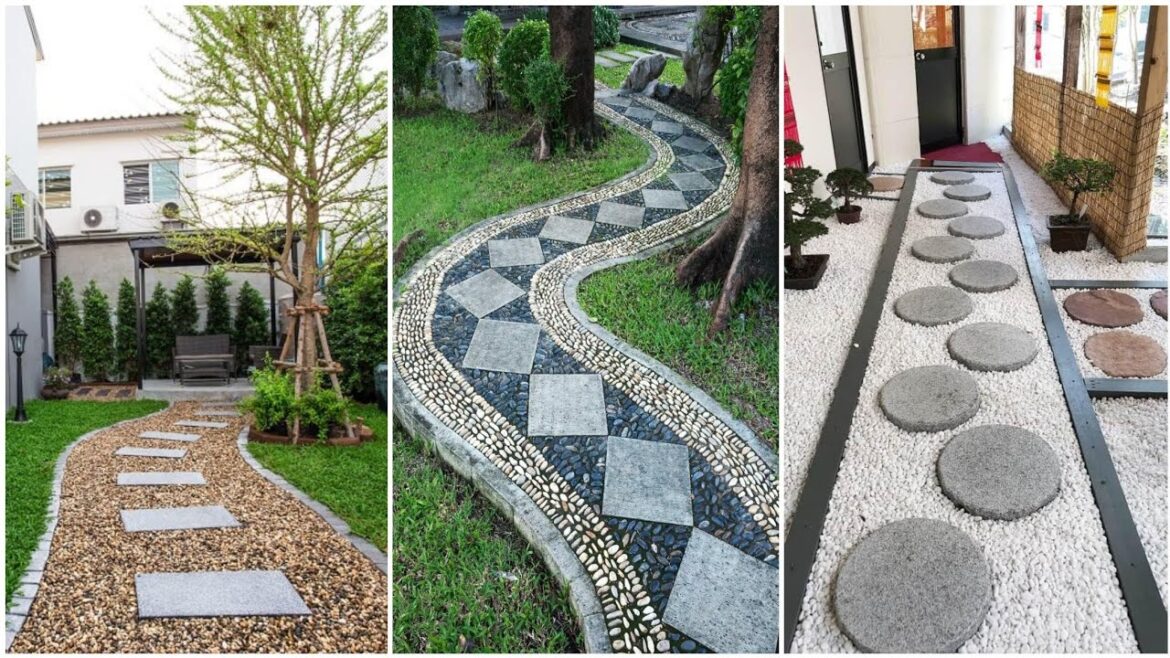 Beautiful Backyard Gardening Pathway Design Landscaping Ideas | Walkway Ideas For Frontyard Gardens