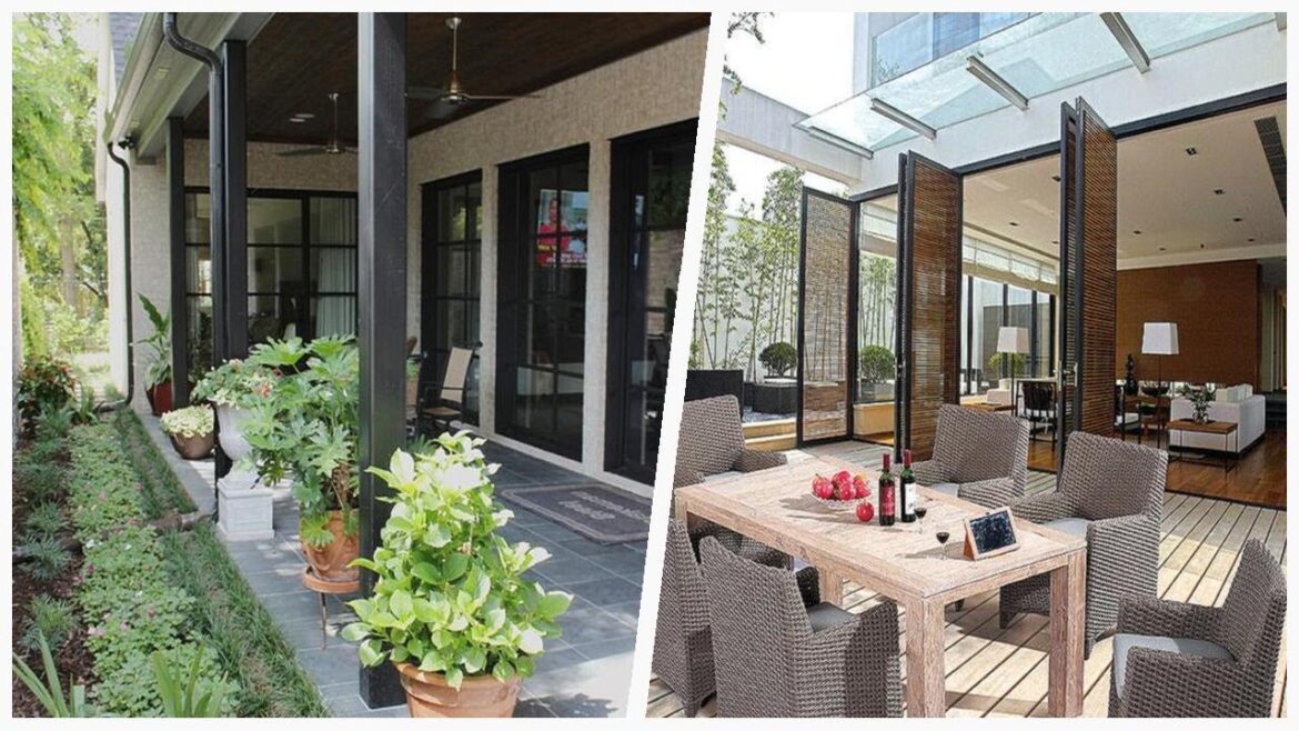 75 Patio Container Garden With A Roof Extension Design Ideas You'll Love 😊