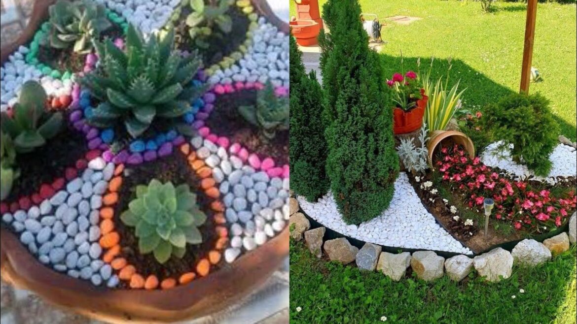 New Home Garden Landscaping Ideas 2024|Rock Plants Landscaping Ideas For Backyard / Front Yard