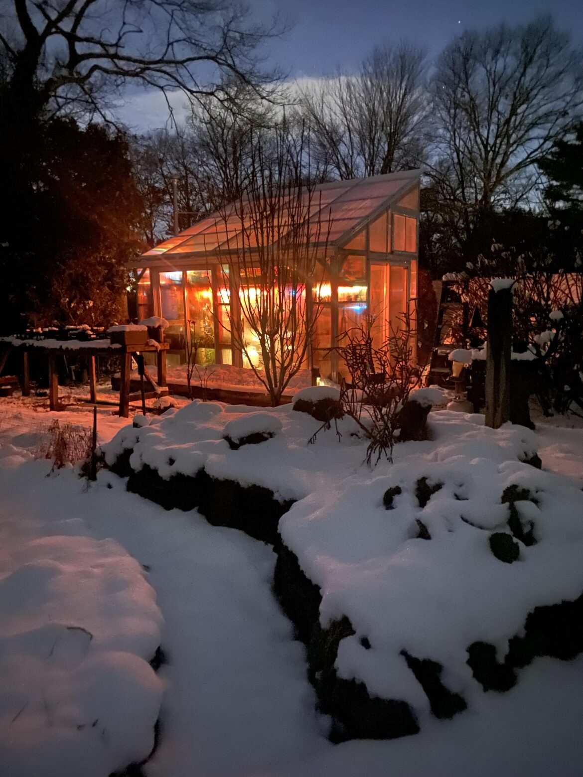 Midnight after some snow