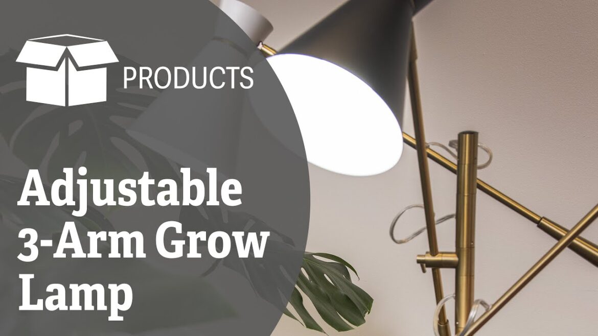 Adjustable 3-Arm Grow Lamp