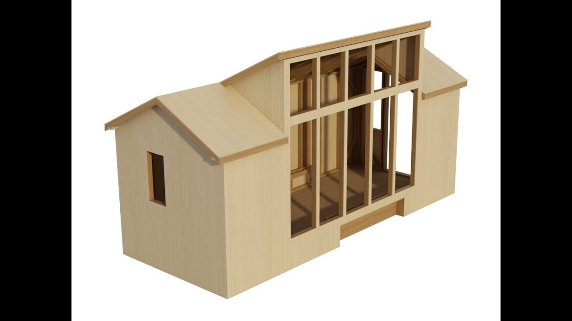 Tiny House 8’ X 20’ Plans DIY Home Shell Garden Room 8’x20’