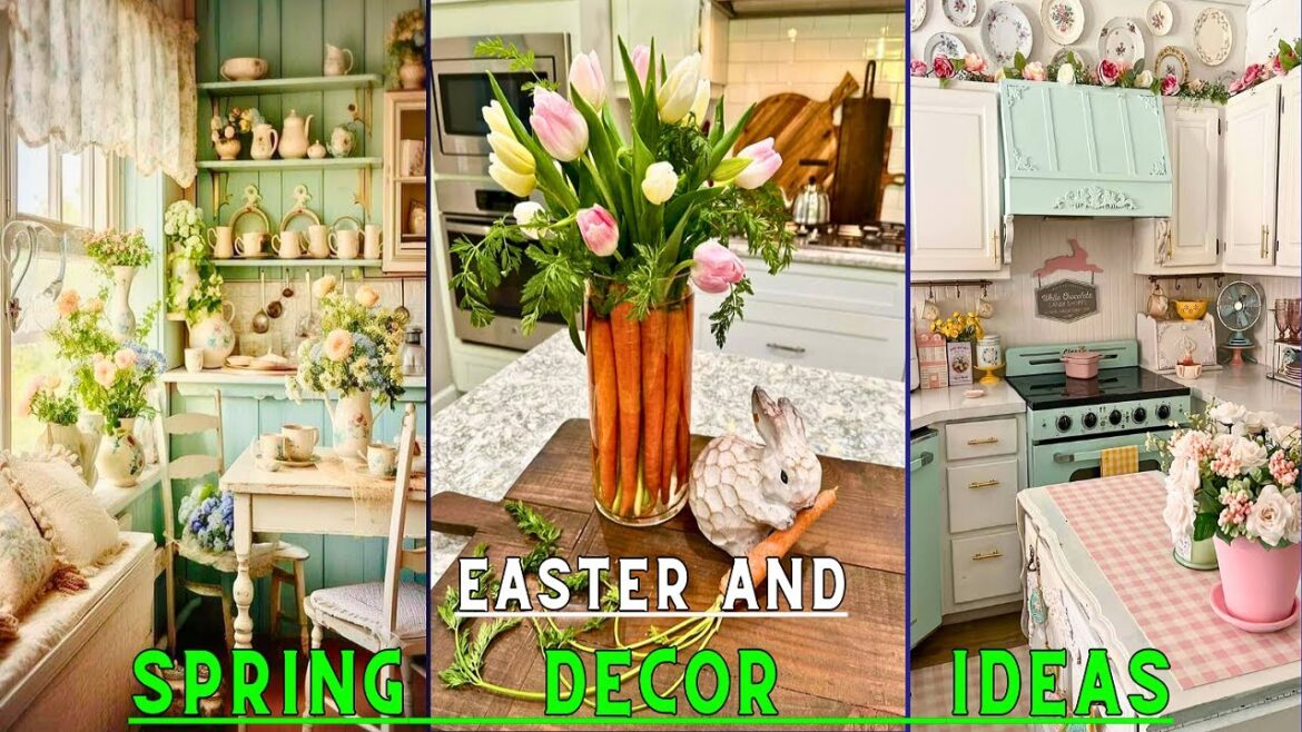 Shabby Chic Easter Spring Home Decor Ideas #springdecorideas #easterdecor2024