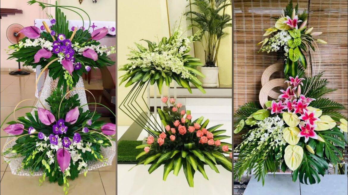 magnificent fresh flower Church arrangement and decoration ideas
