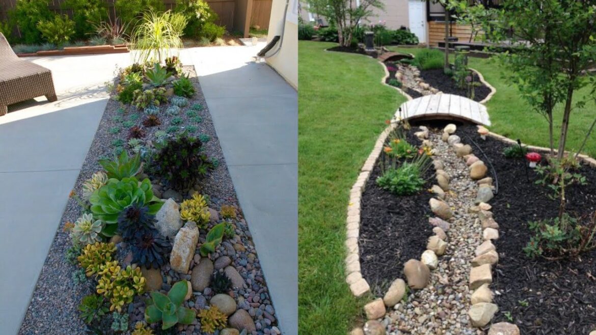 landscaping front yard | landscaping front yard with rocks | diy rock landscaping front yard