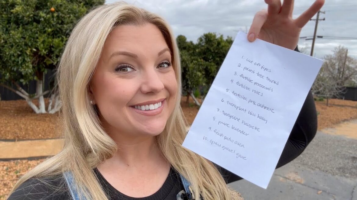 Crossing Things Off My Garden To-Do List!✅ :: Spring Fertilizing, Painting Trees and Transplanting!