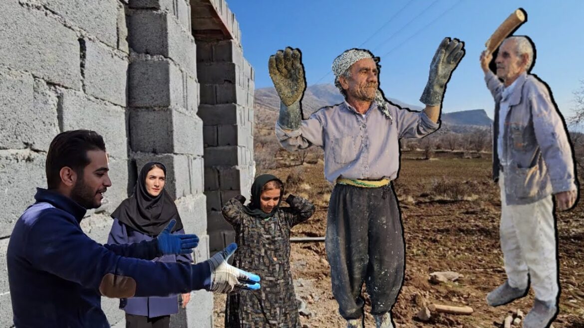 The gardener's fight with the architect of the mountain cottage😯 nomads of iran hami