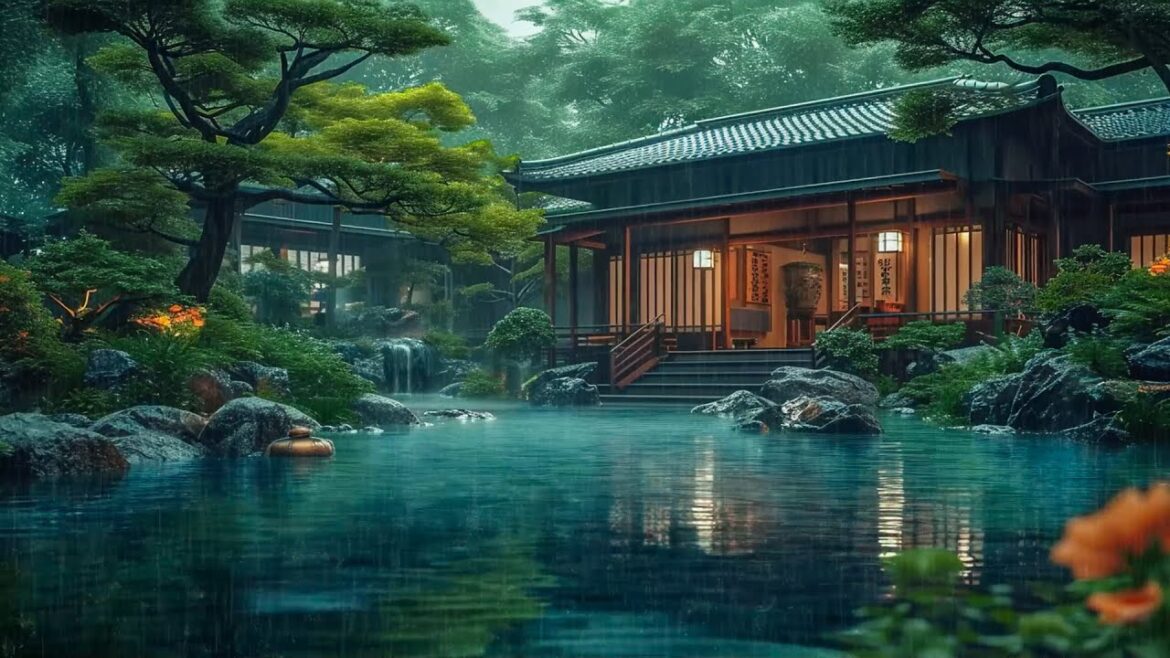 Backyard Garden Ambience | Rain sound for Deep Sleep, Meditation | Nature Sound ASMR