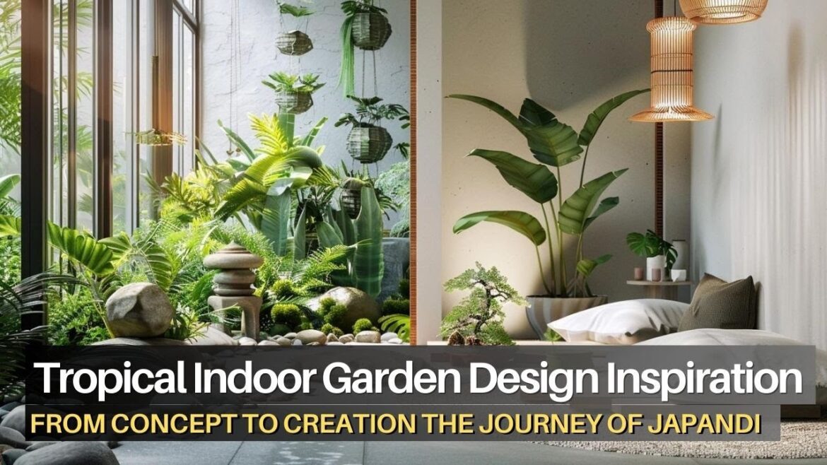 From Concept to Creation The Journey of Japandi Tropical Indoor Garden Design Inspiration!