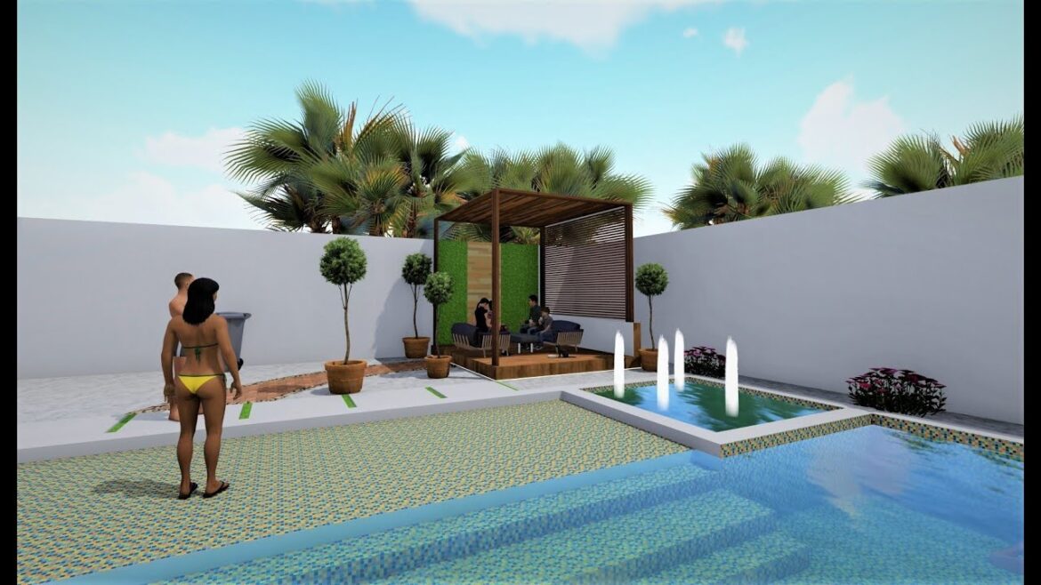 Beautiful swimming pool Garden Design Amination views