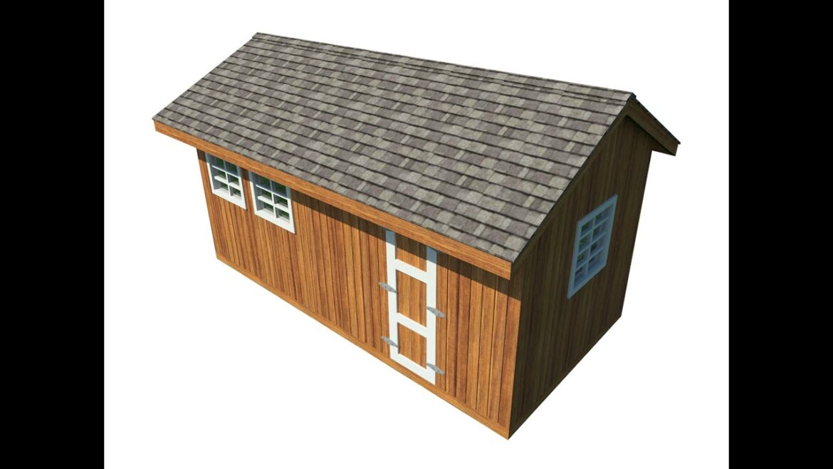 DIY Garden Storage Shed Plans   Gable Roof Design 10' x 20'   Backyard Utility House