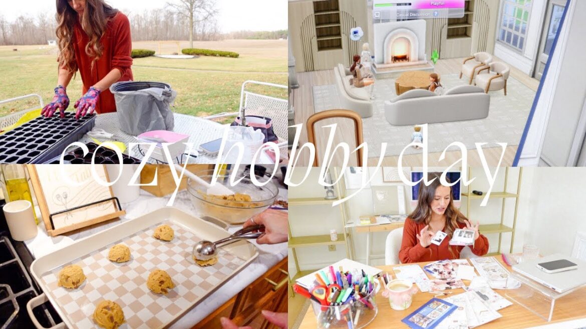 having a cozy hobby day! | starting my flower garden, reading, playing the sims, scrapbooking + MORE having a cozy hobby day! | starting my flower garden, reading, playing the sims, scrapbooking + MORE