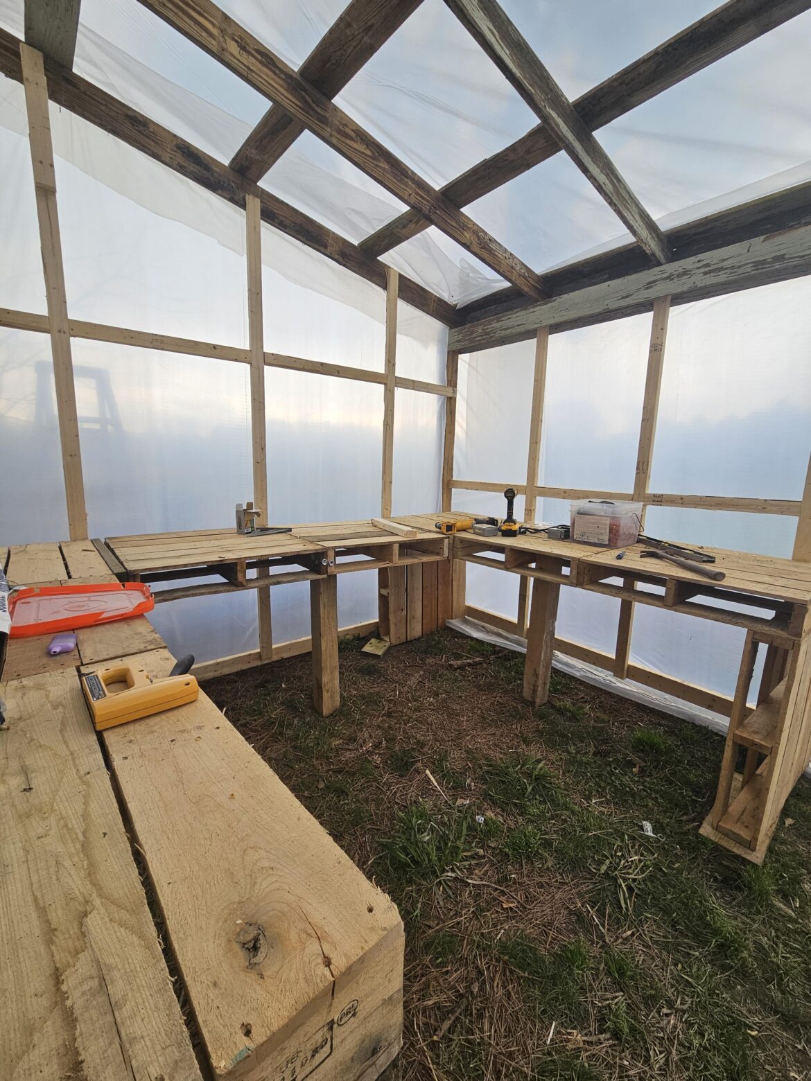 After years of saying "I need to build a greenhouse". Today I get to say "the greenhouse is done"