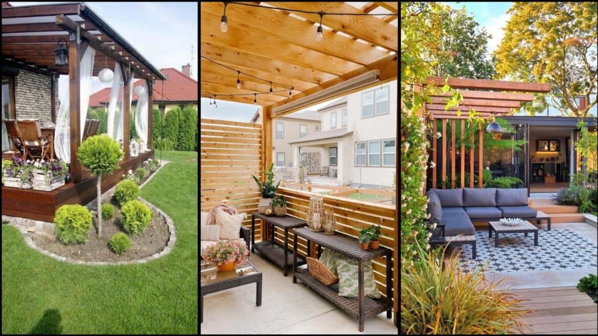 #Patio Pergola Design Ideas 2024 Backyard Garden Landscaping ideas || Rooftop Garden #Pergola